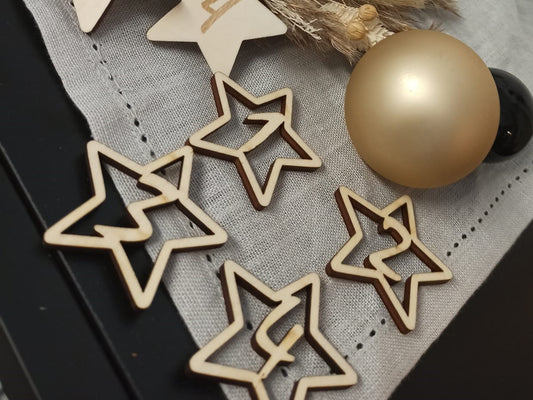 Zahlen Adventskranz im Ring Sternform (Set)