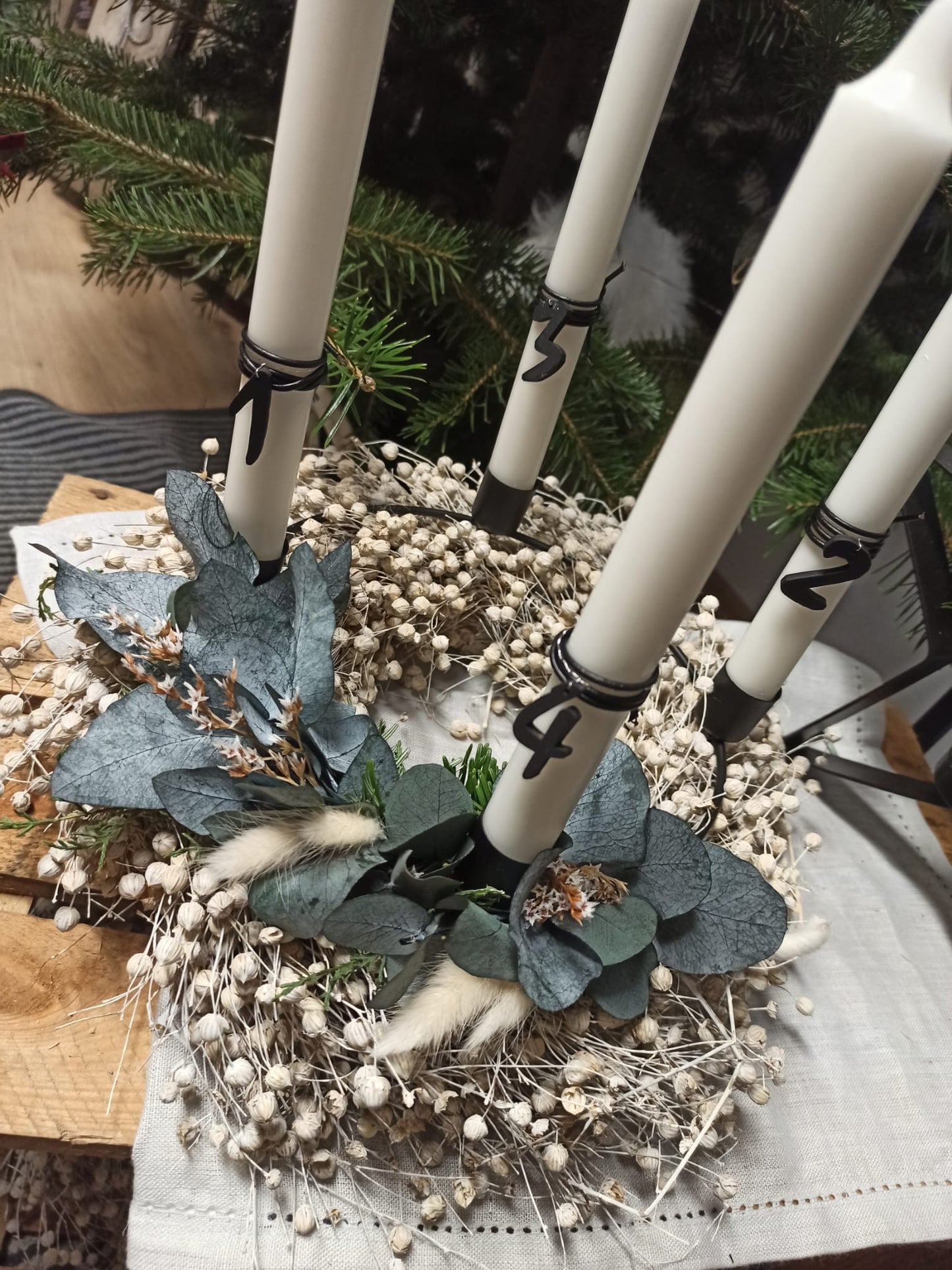 Zahlen Adventskranz einfach (Set)
