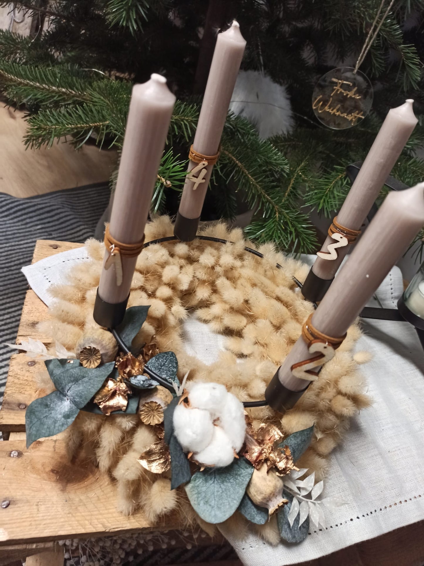 Zahlen Adventskranz einfach (Set)