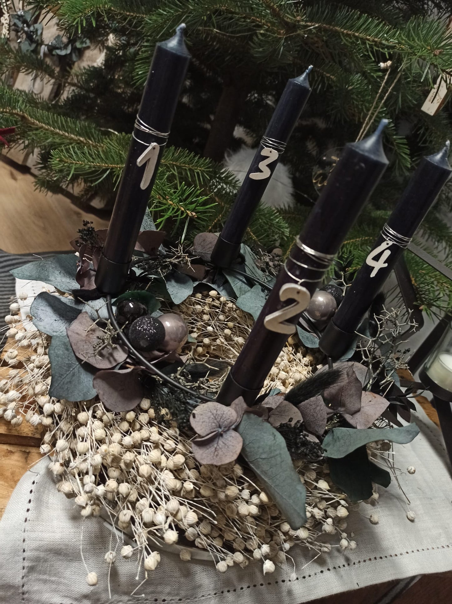 Zahlen Adventskranz einfach (Set)