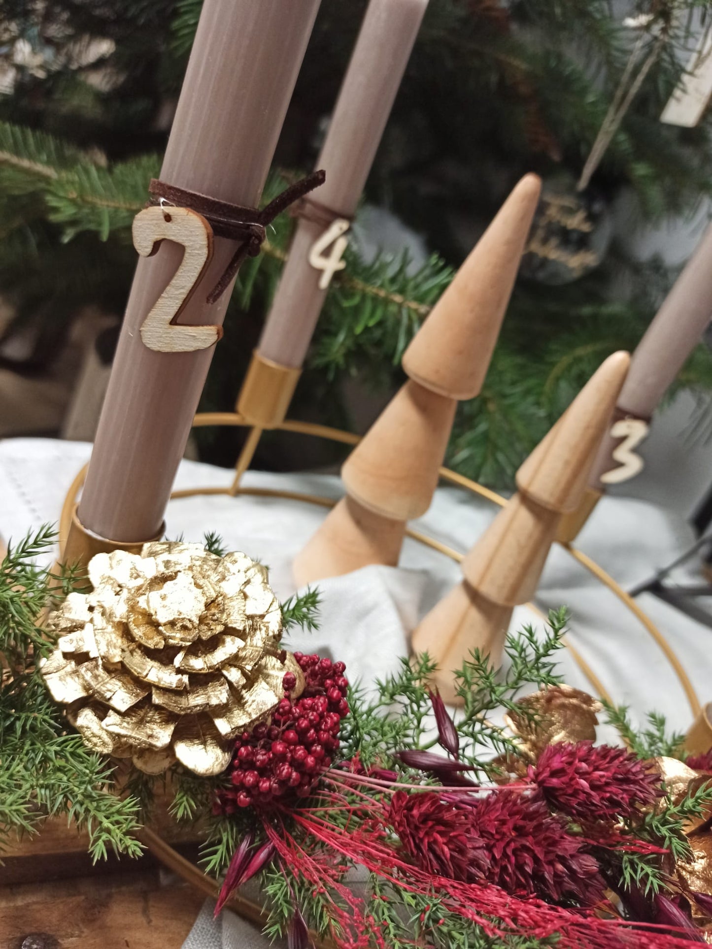 Zahlen Adventskranz einfach (Set)