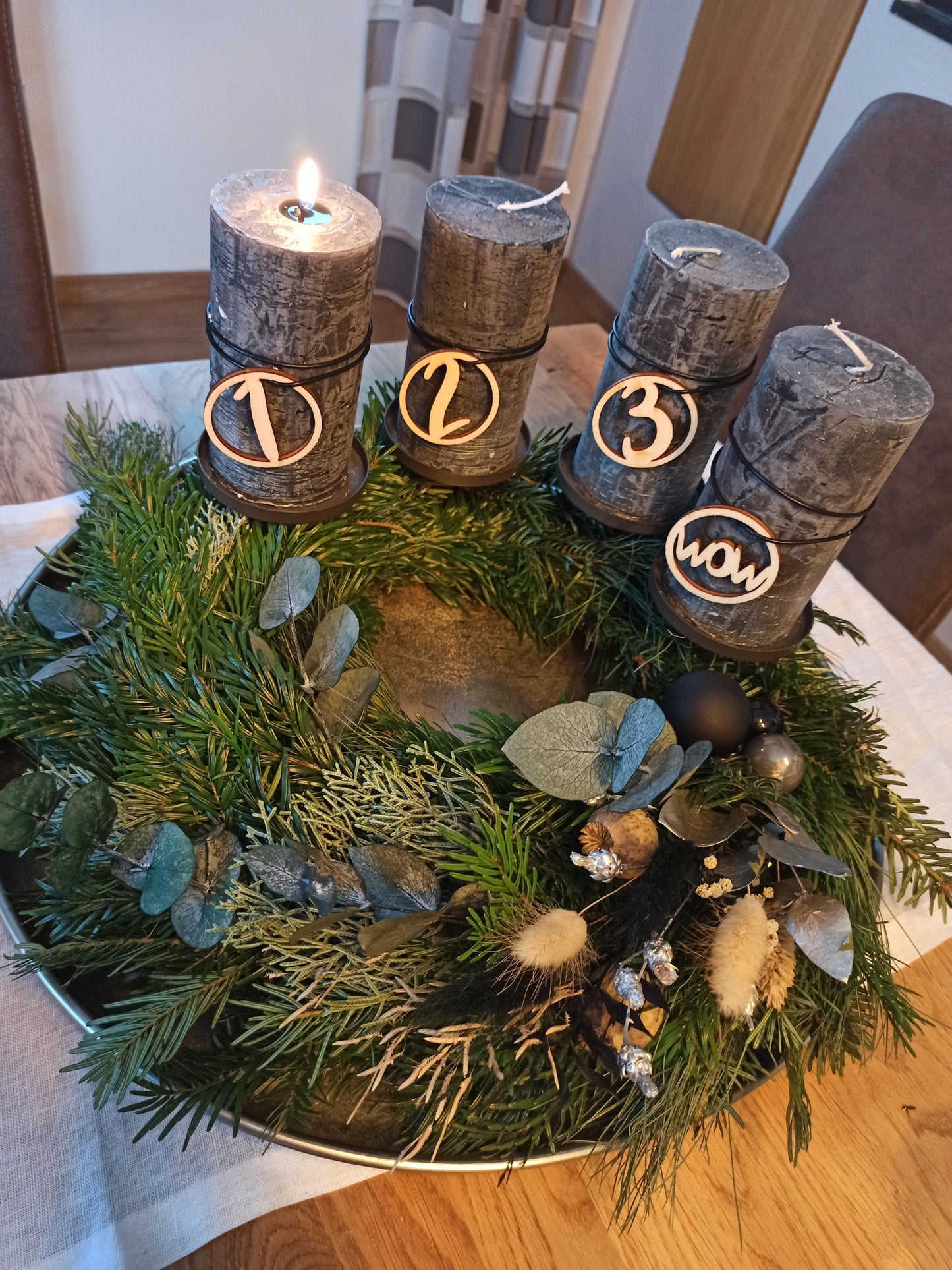 Zahlen Adventskranz im Ring 1-2-3-wow (Set)