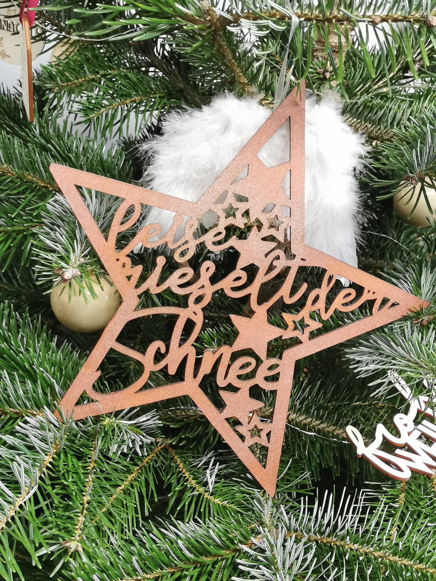 Floralhoop Türkranz - Weihnachtsstern Leise rieselt der Schnee