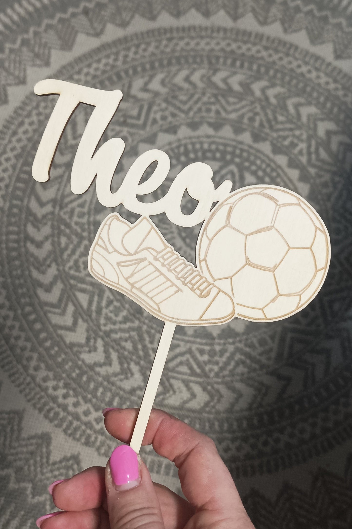 Caketopper Geburtstag - Fußball mit Name