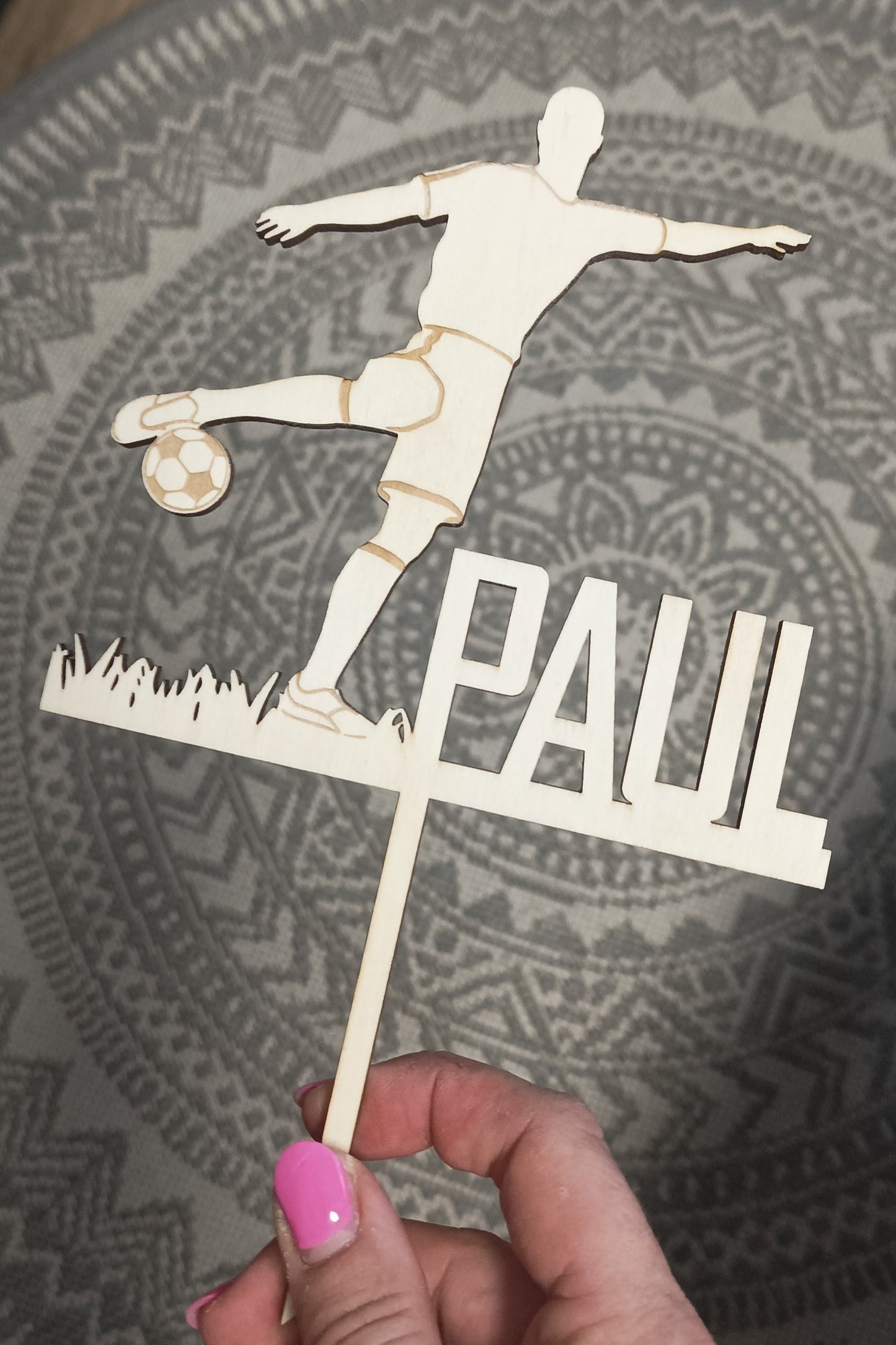 Caketopper Geburtstag - Fußballer mit Name