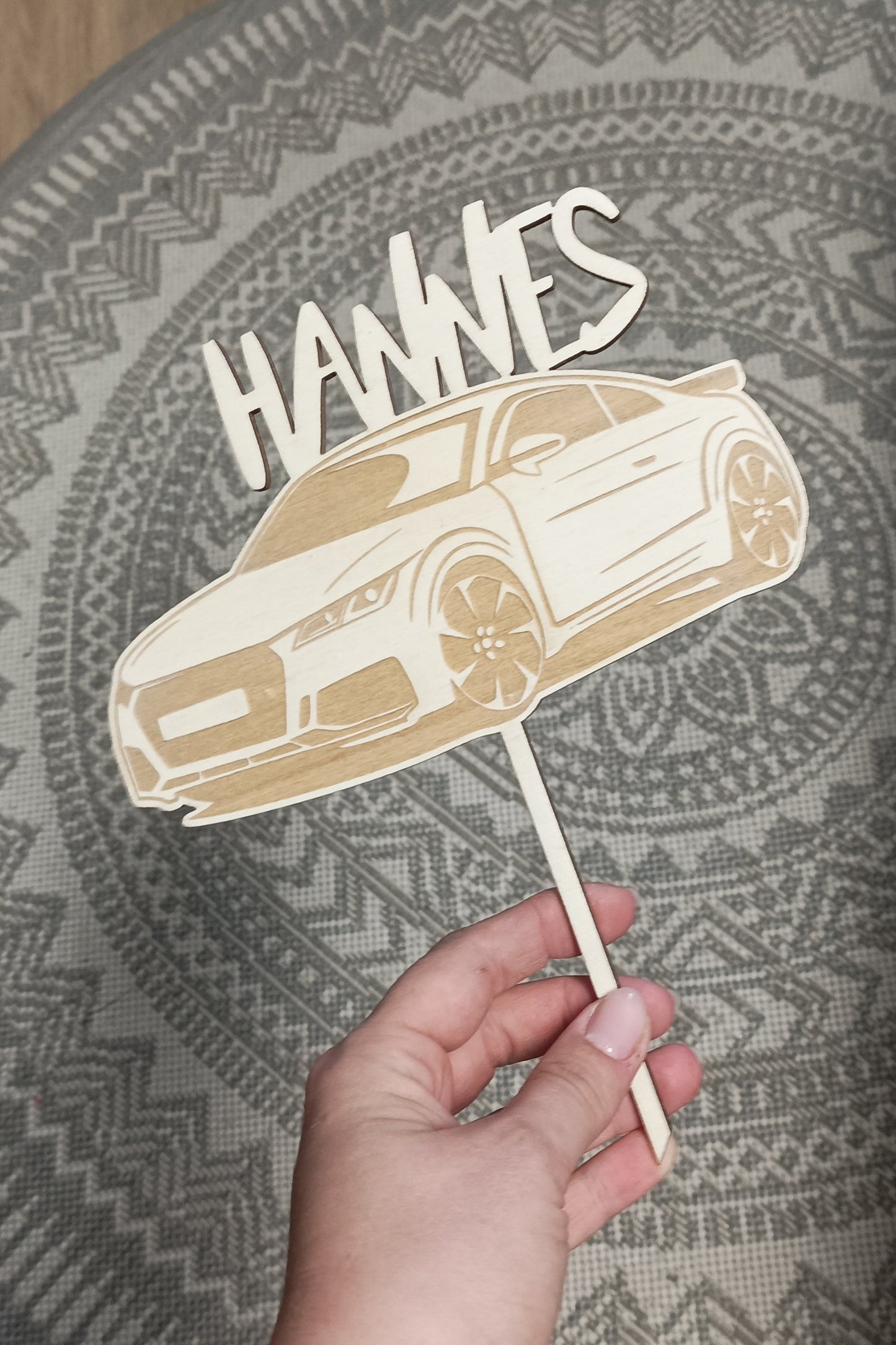 Caketopper Geburtstag - Auto mit Name