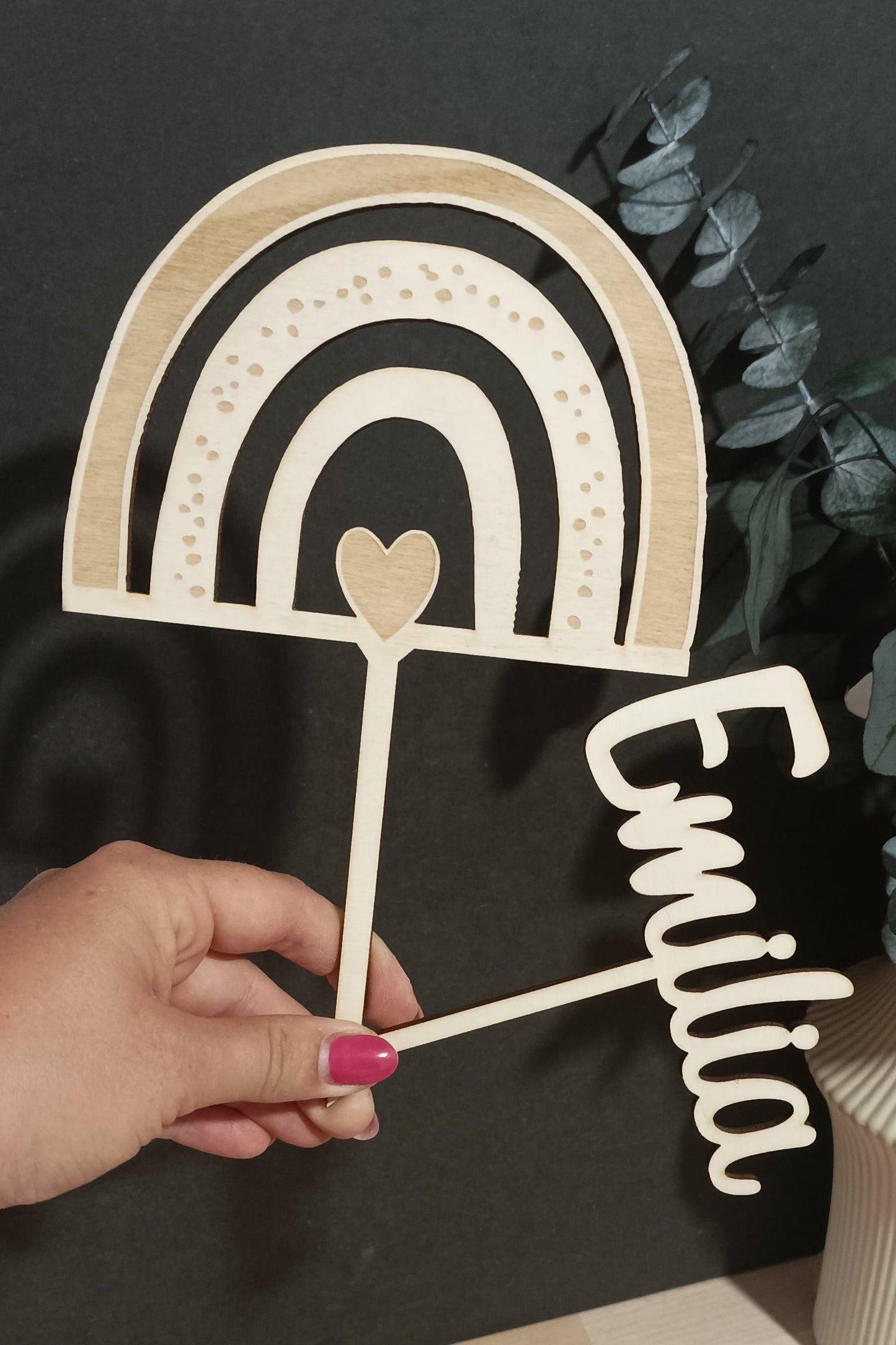 Caketopper Geburtstag - Regenbogen