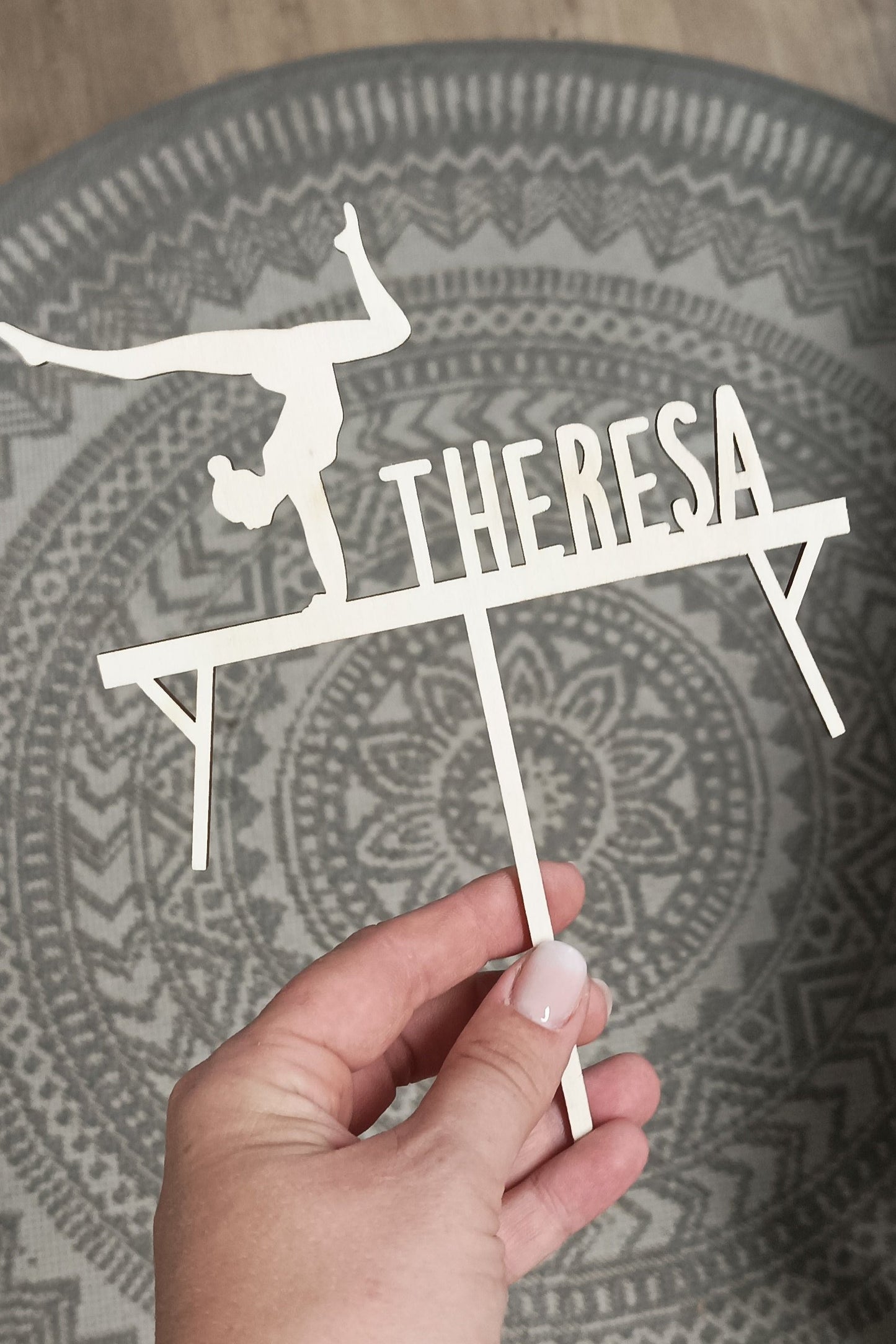 Caketopper Geburtstag - Turnerin mit Name