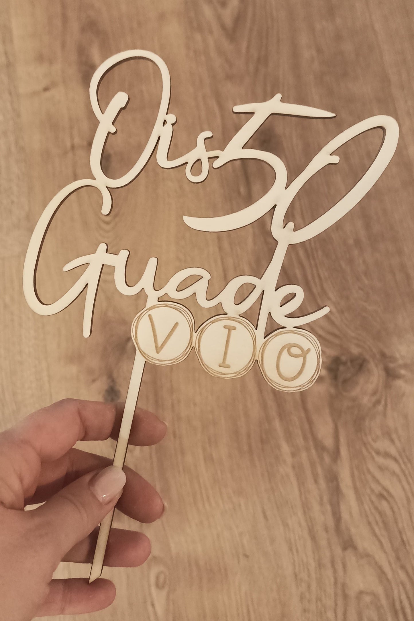 Caketopper Geburtstag - Ois Guade mit Alter & Name