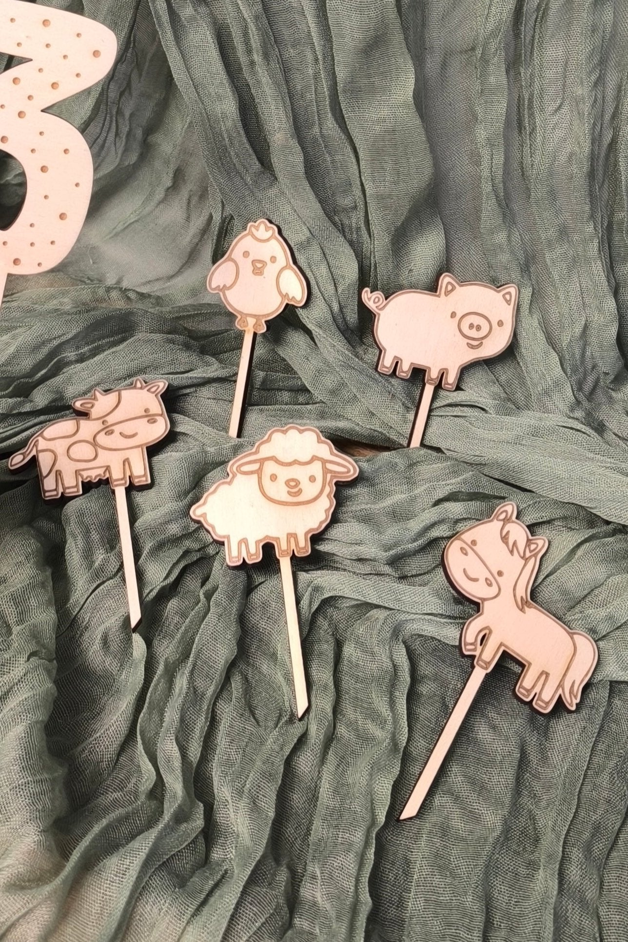 Caketopper - Minitopper Set Tiere | Bauernhof