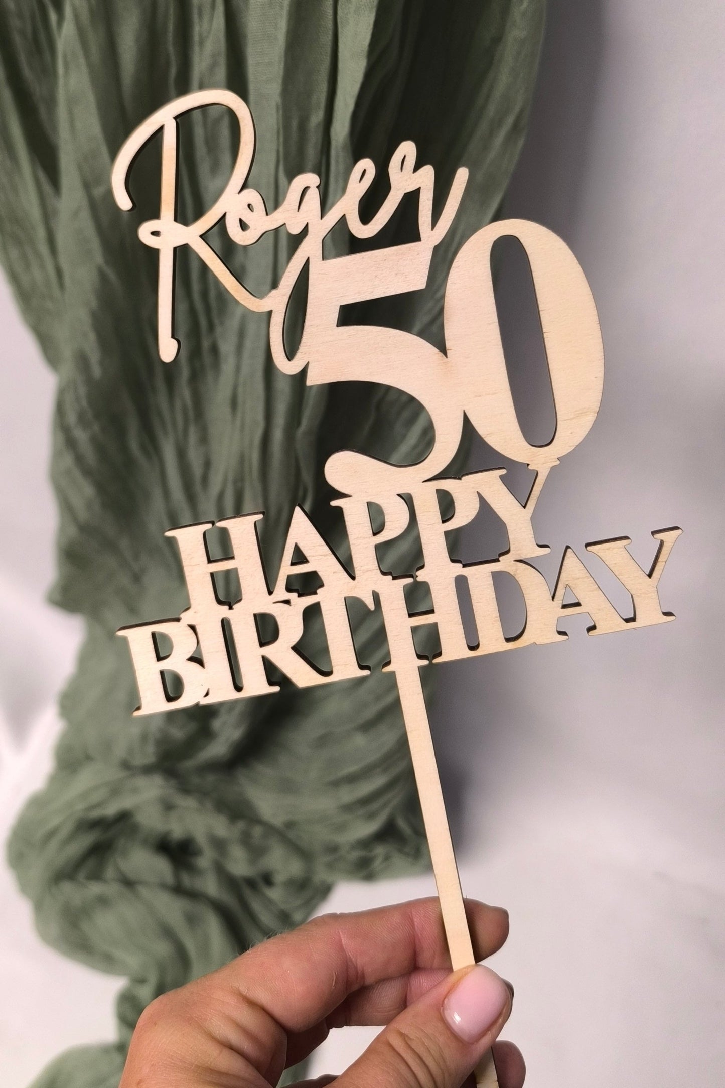 Caketopper Geburtstag - Happy Birthday mit Name & Alter