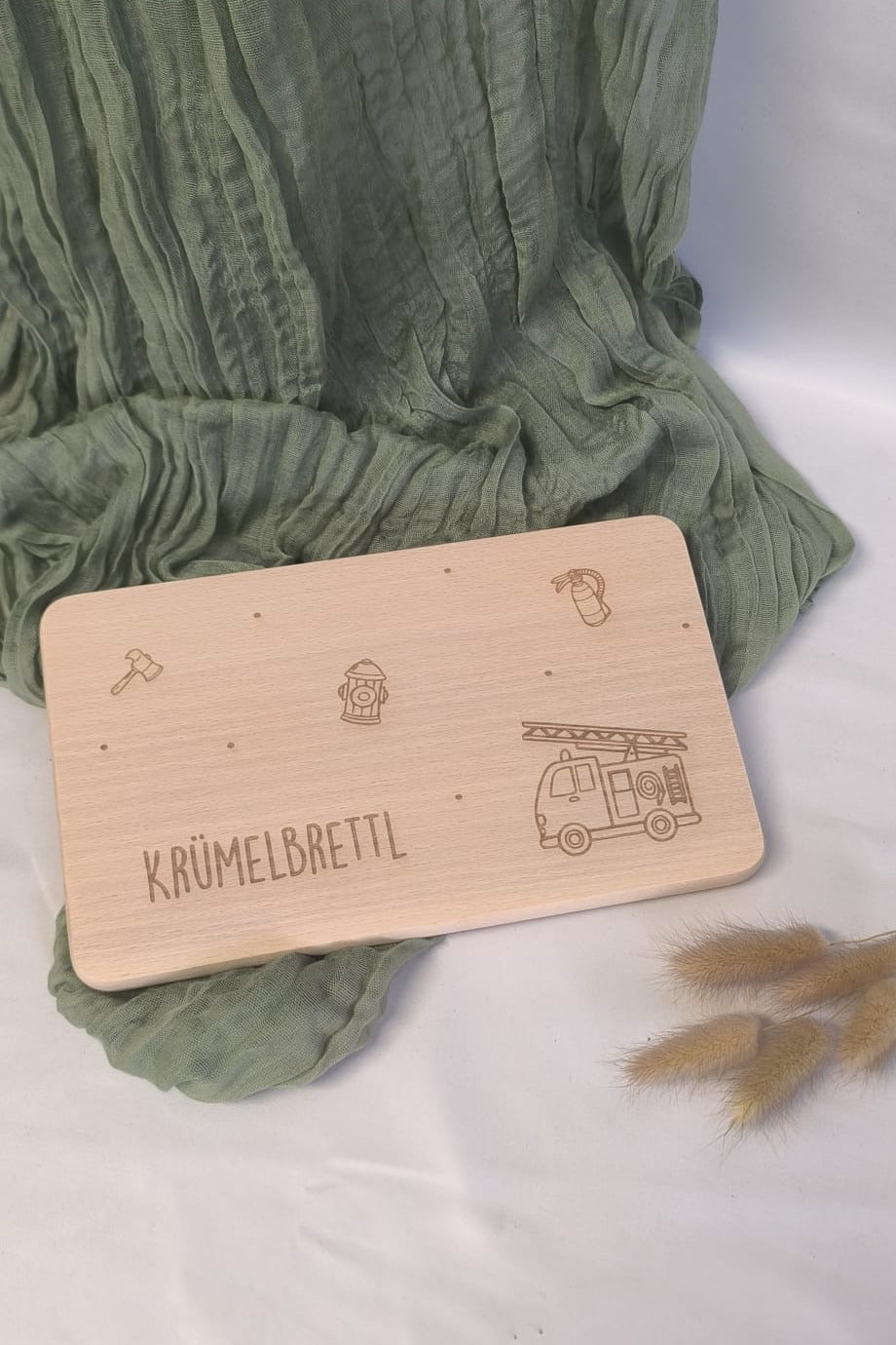 Holzbrett Brotzeitbrett klein - Krümelbrettl - Feuerwehr