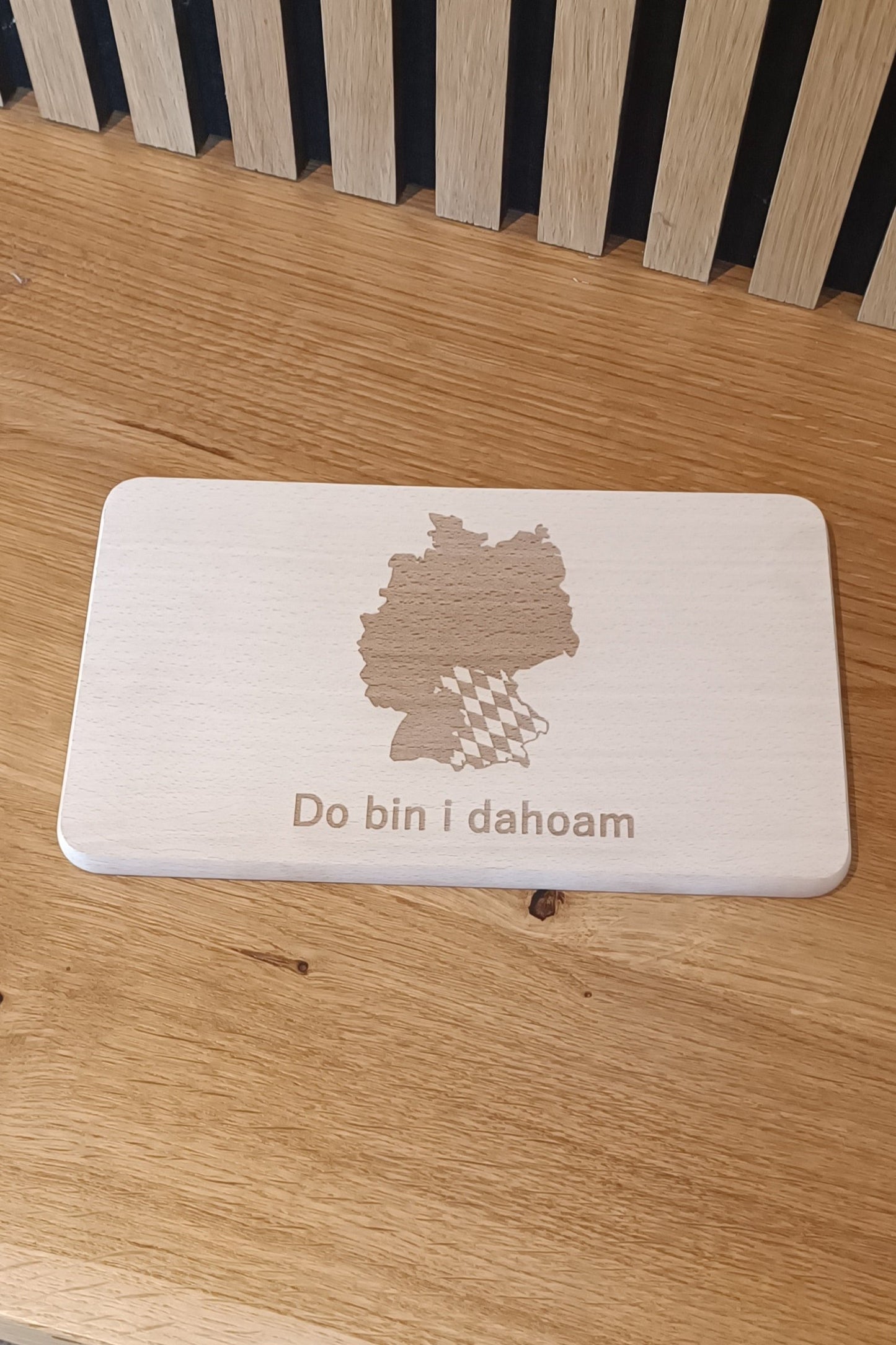 Holzbrett Brotzeitbrett klein - Bayern - do bin i dahoam