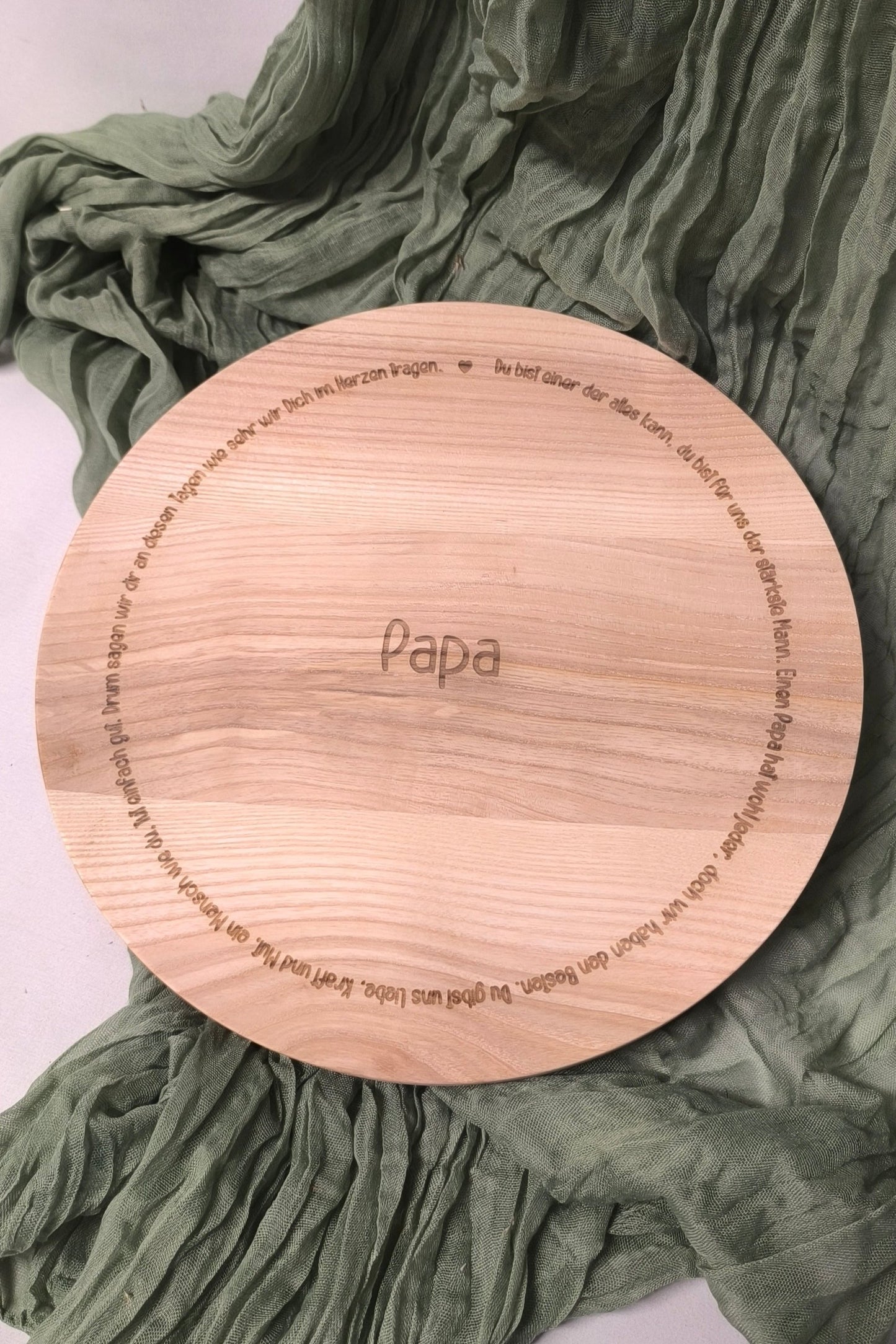 Holzbrett Brotzeitbrett rund - Papa