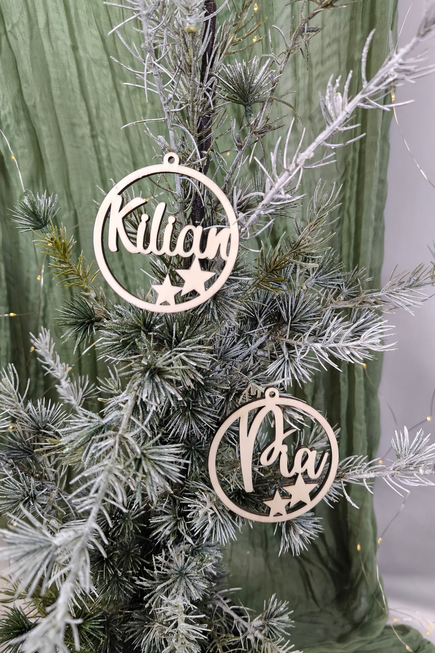 Anhänger Weihnachten | Christbaum - Sterne mit Name