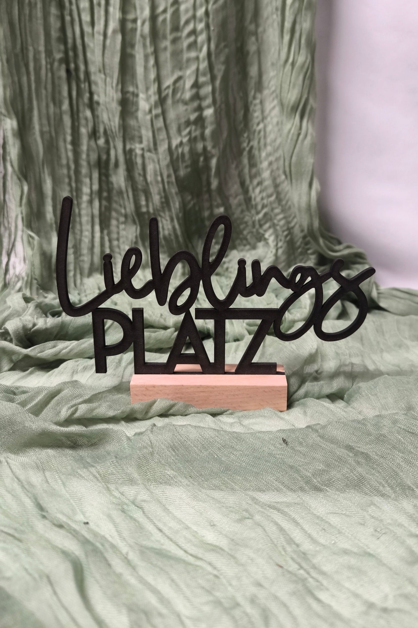 Spruch auf Sockel - Lieblingsplatz