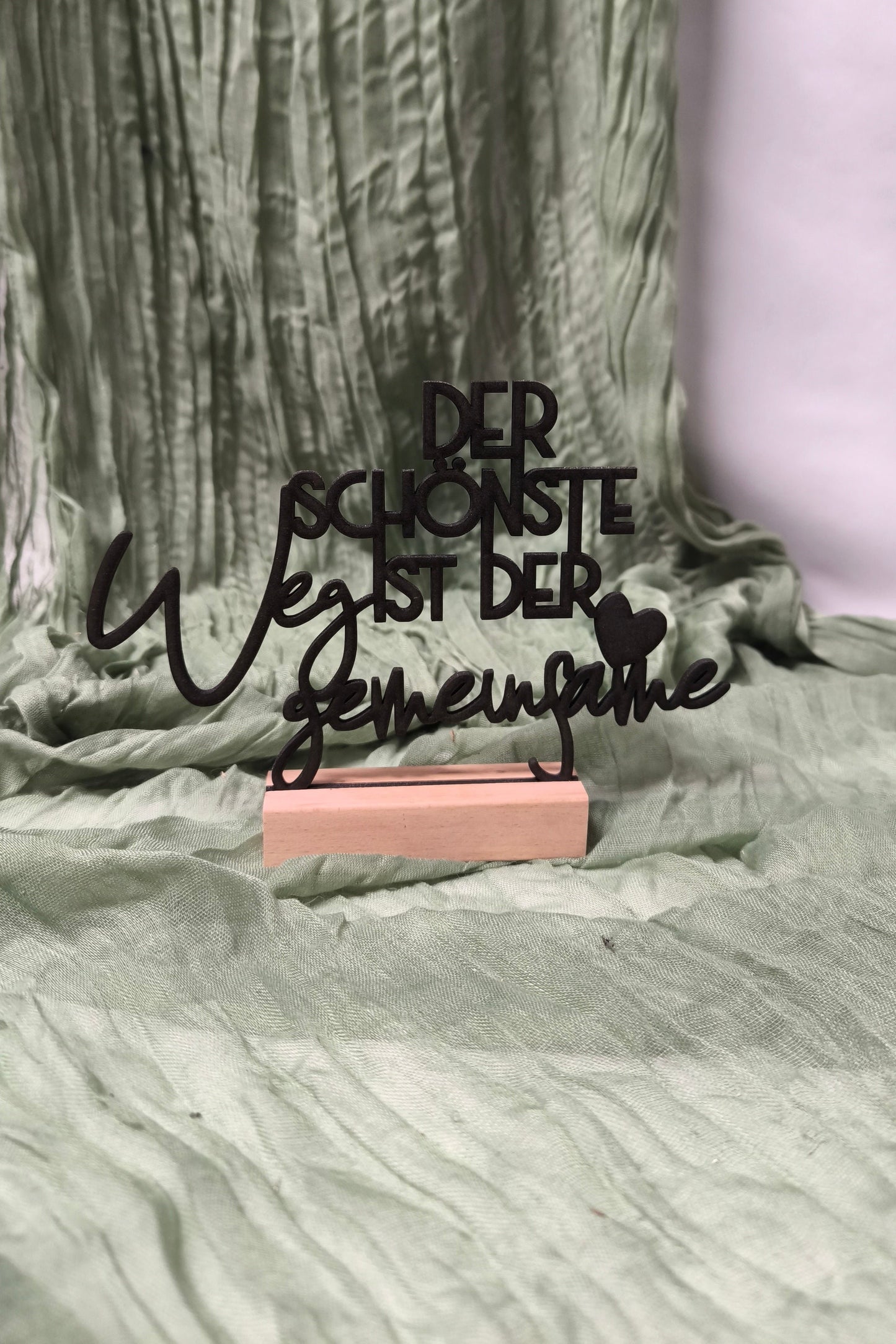 Spruch auf Sockel - Der schönste Weg ist der gemeinsame