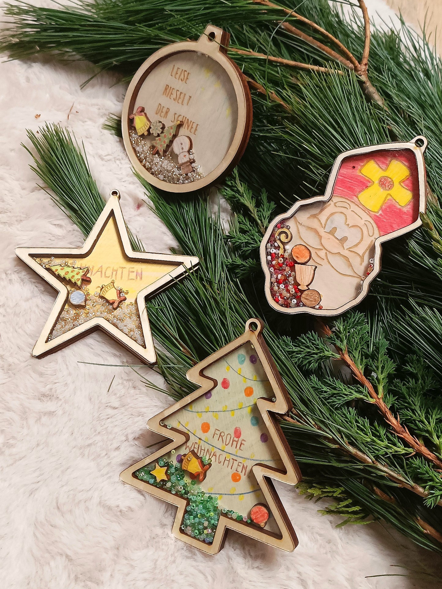 Schüttelbild Anhänger Bastelset - Weihnachten / Winter