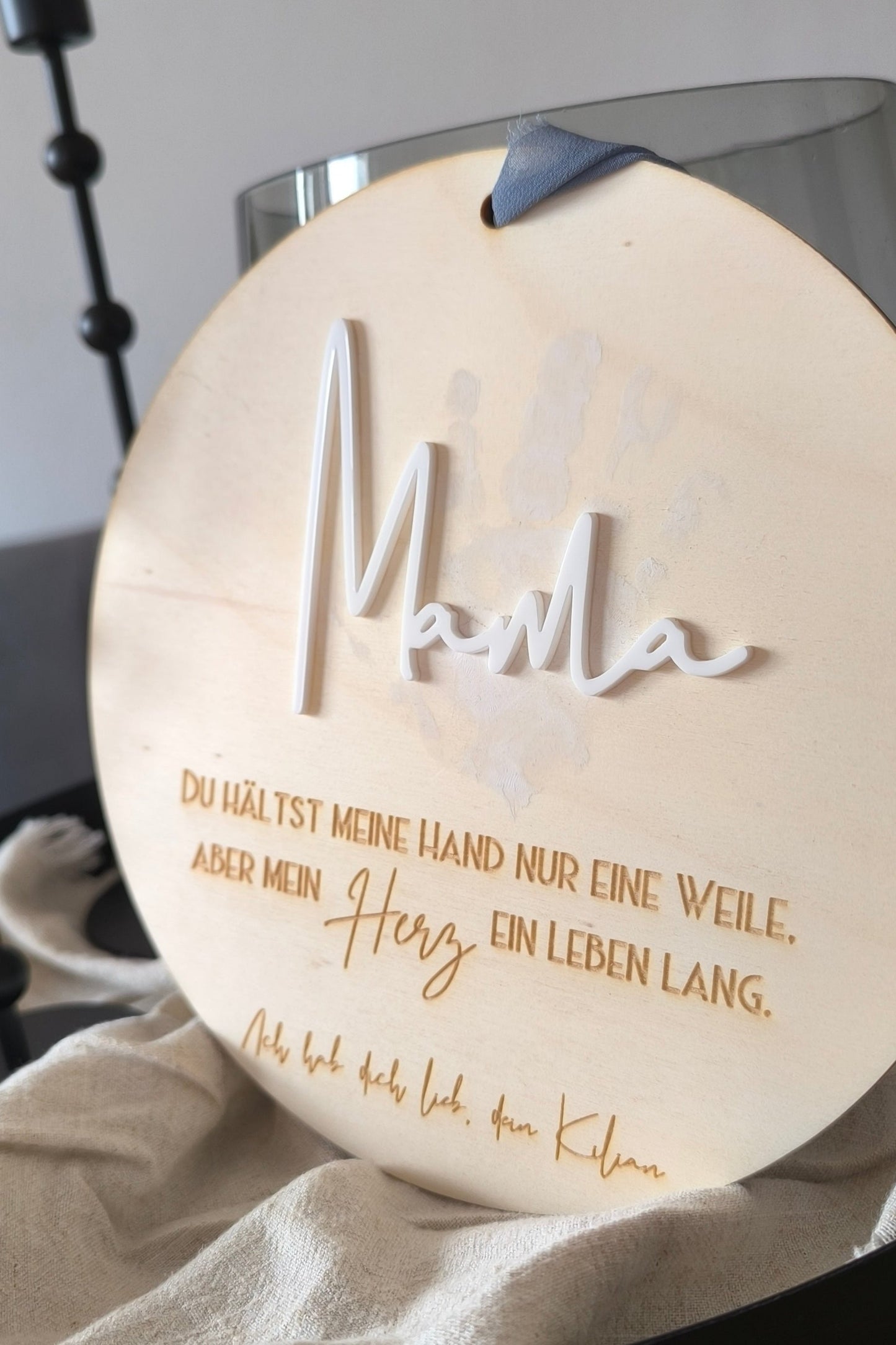 Scheibe 3D - Mama du hälst meine Hand