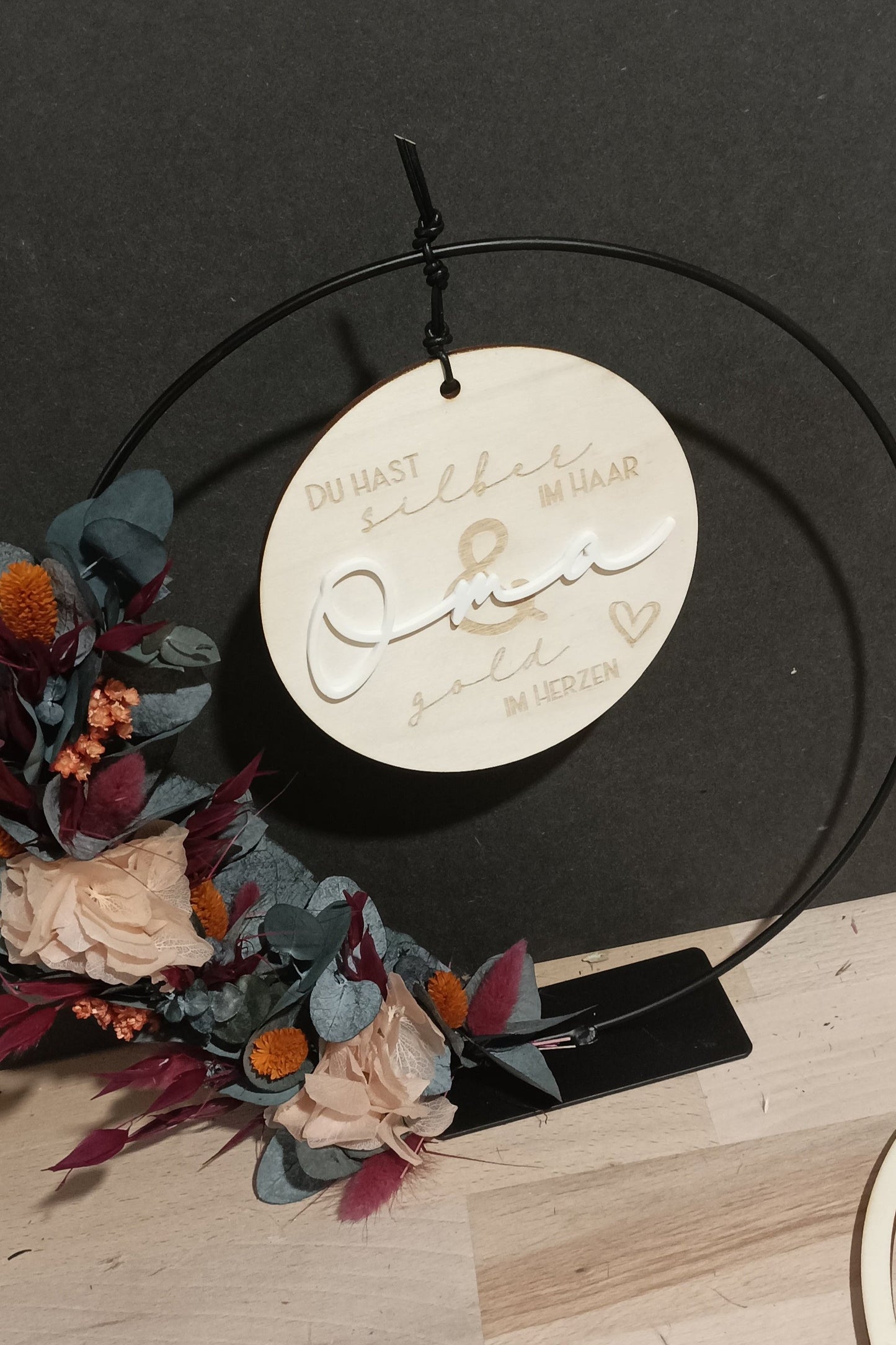 Scheibe 3D - Oma, du hast silber im Haar & gold im Herzen