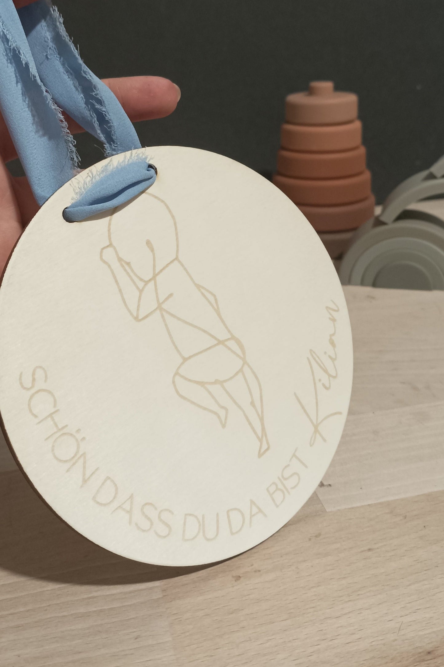 Scheibe Geburt - Schön dass du da bist