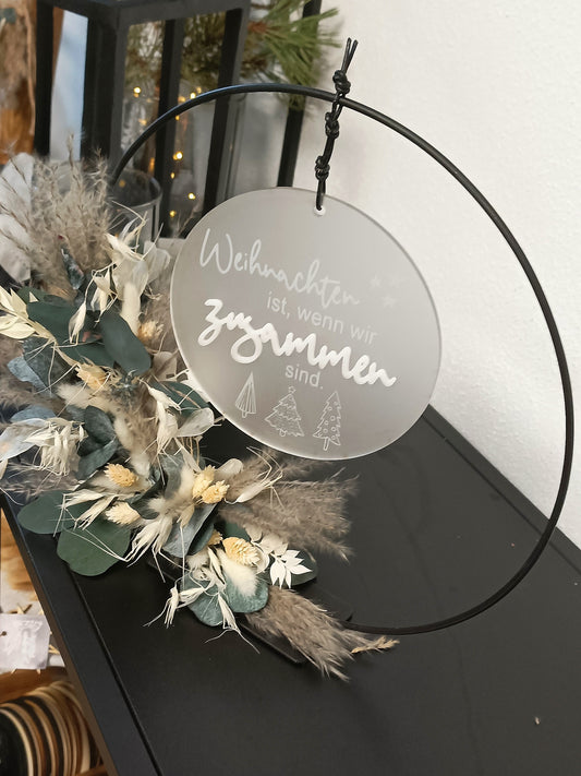 Scheibe 3D - Weihnachten ist wenn wir zusammen sind
