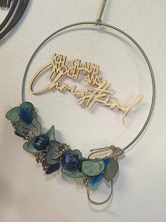 Holzspruch - Ich glaub noch ans Christkind