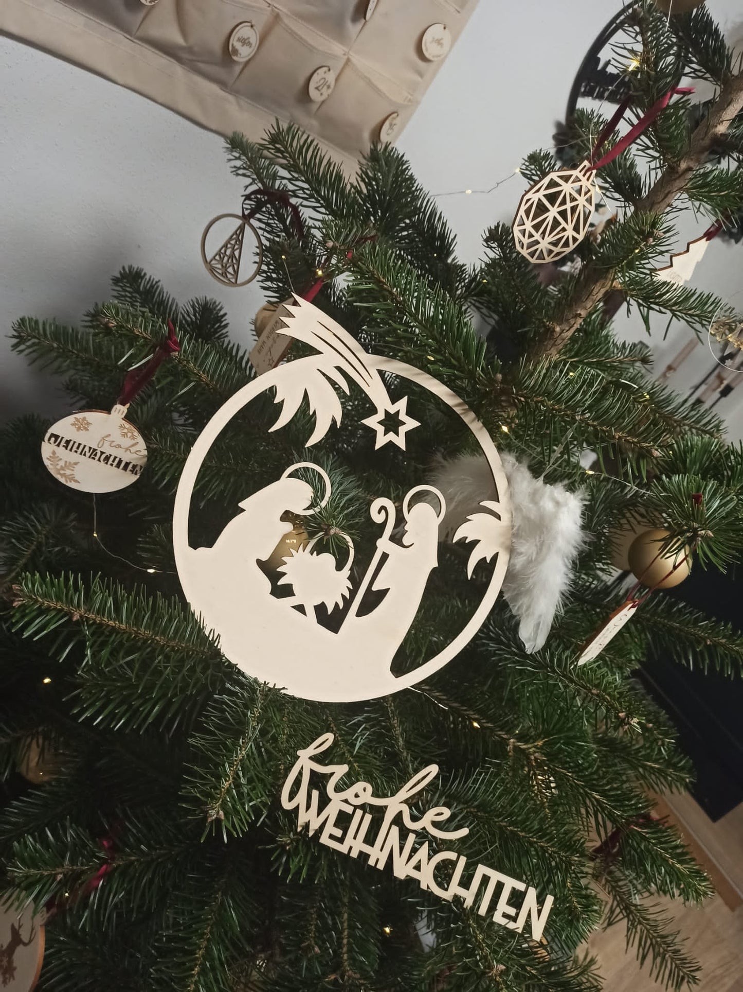 Holzspruch - frohe Weihnachten
