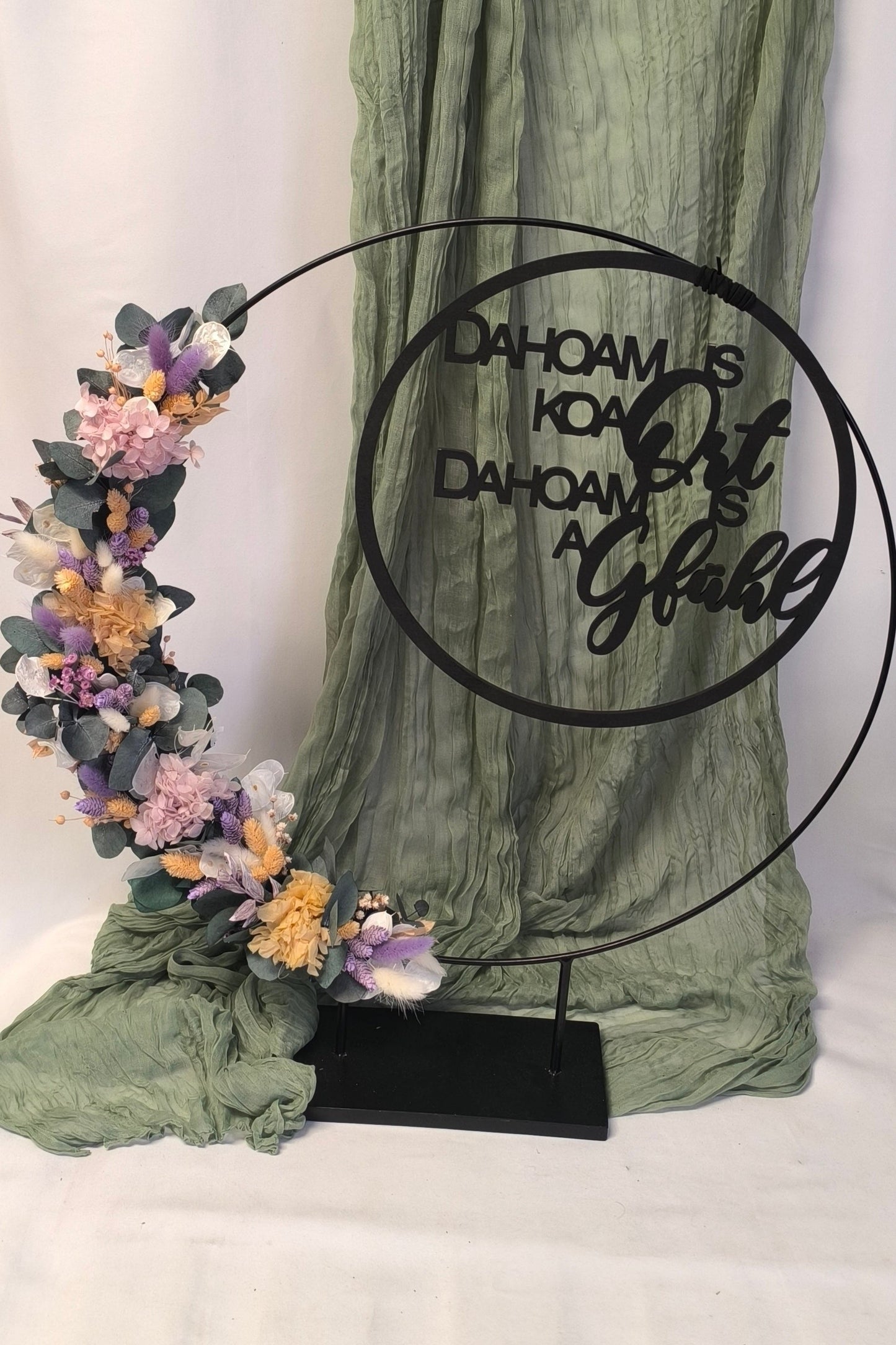 Floralhoop Türkranz - Dahoam is koa Ort Dahoam is a Gfühl