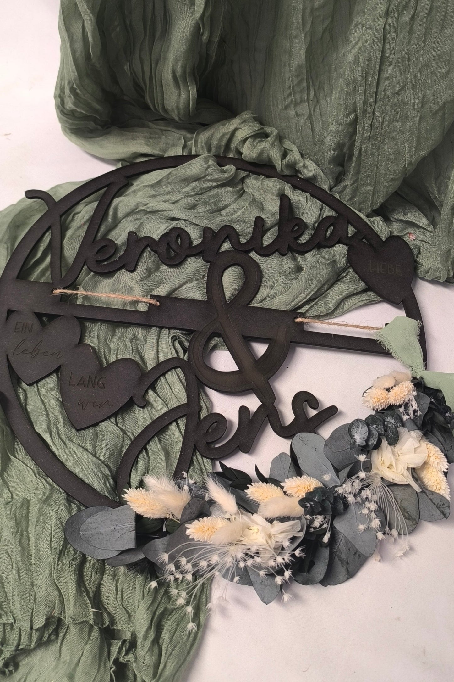 Floralhoop Türkranz - Hochzeit - Namen Geldgeschenk