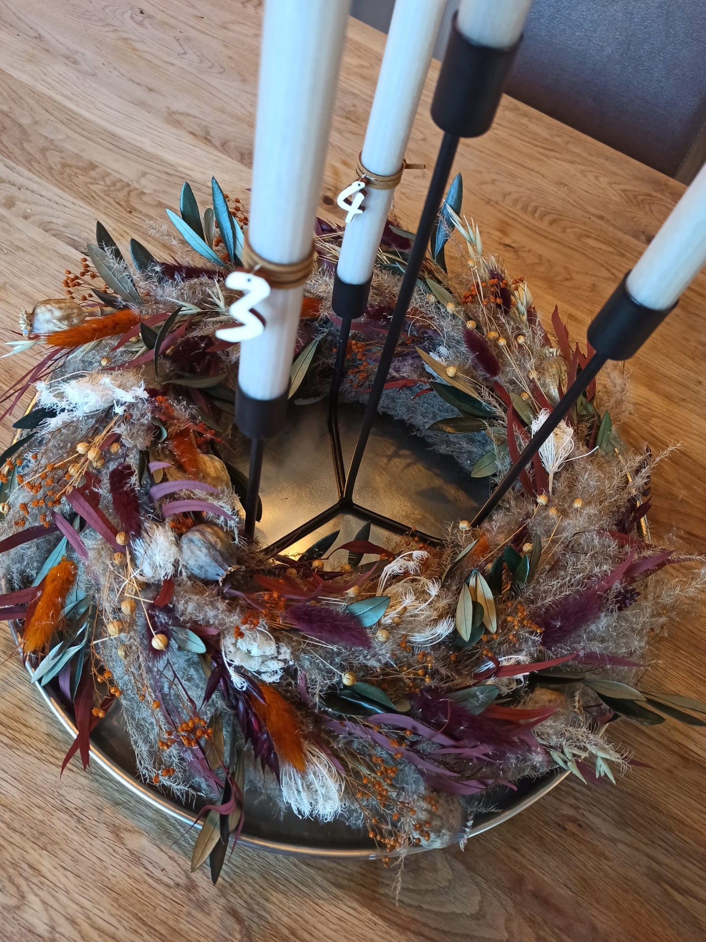 Zahlen Adventskranz einfach (Set)