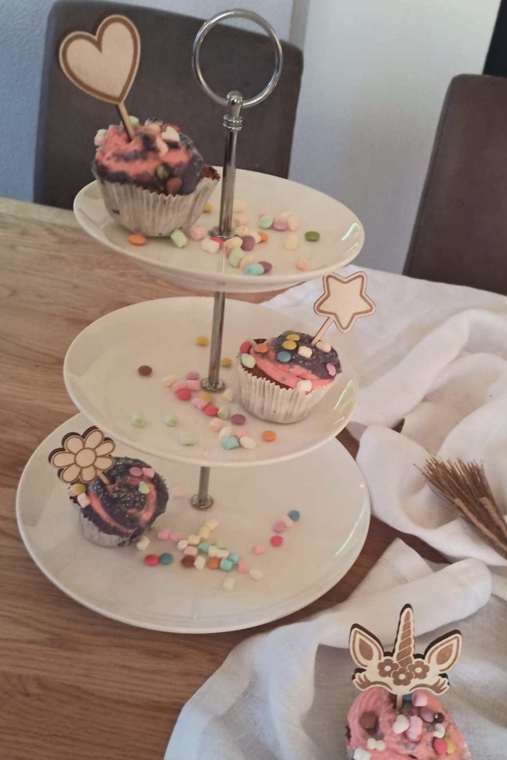 Caketopper - Minitopperset Einhorn