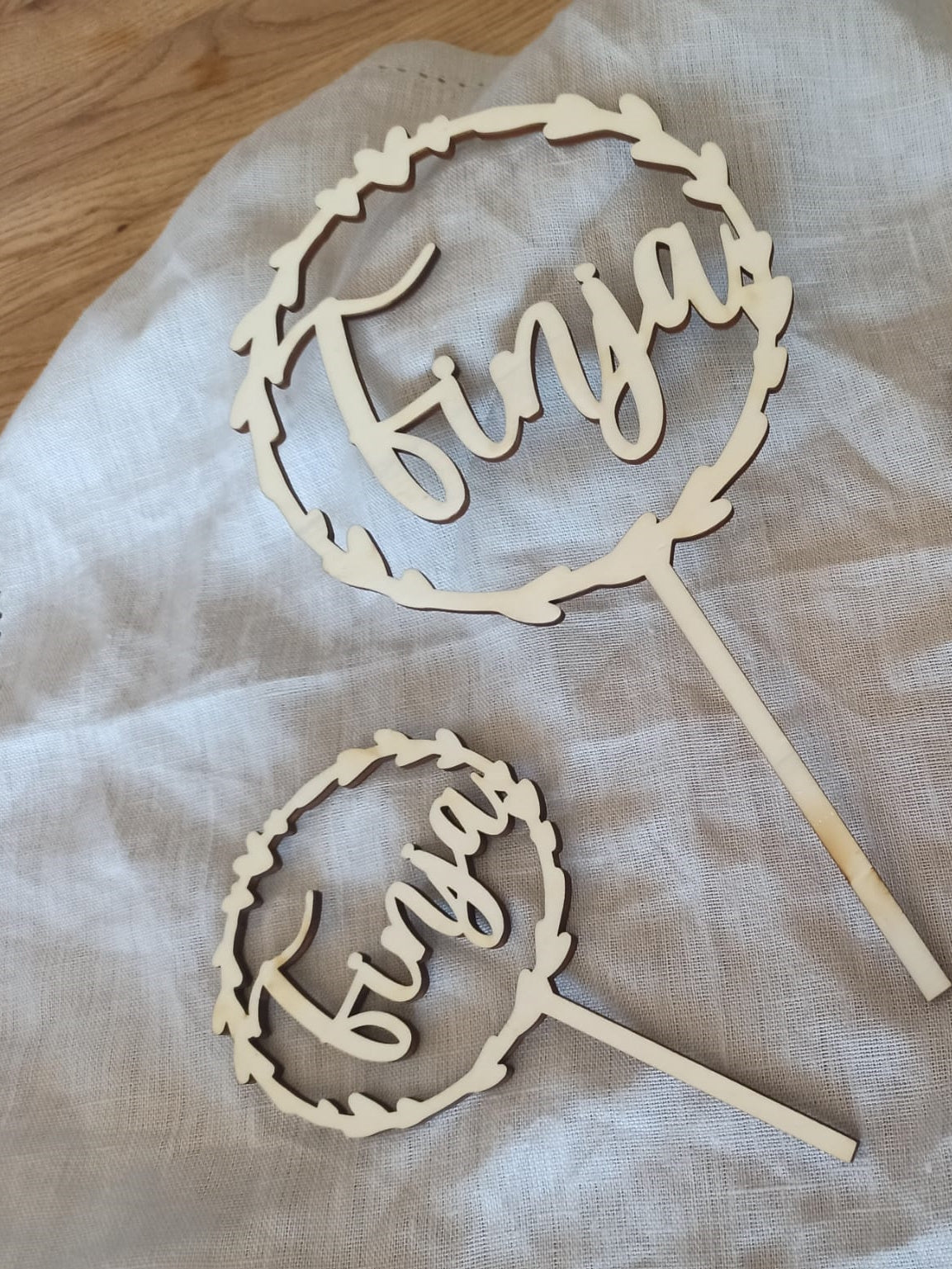 Caketopper - Herzrahmen personalisiert