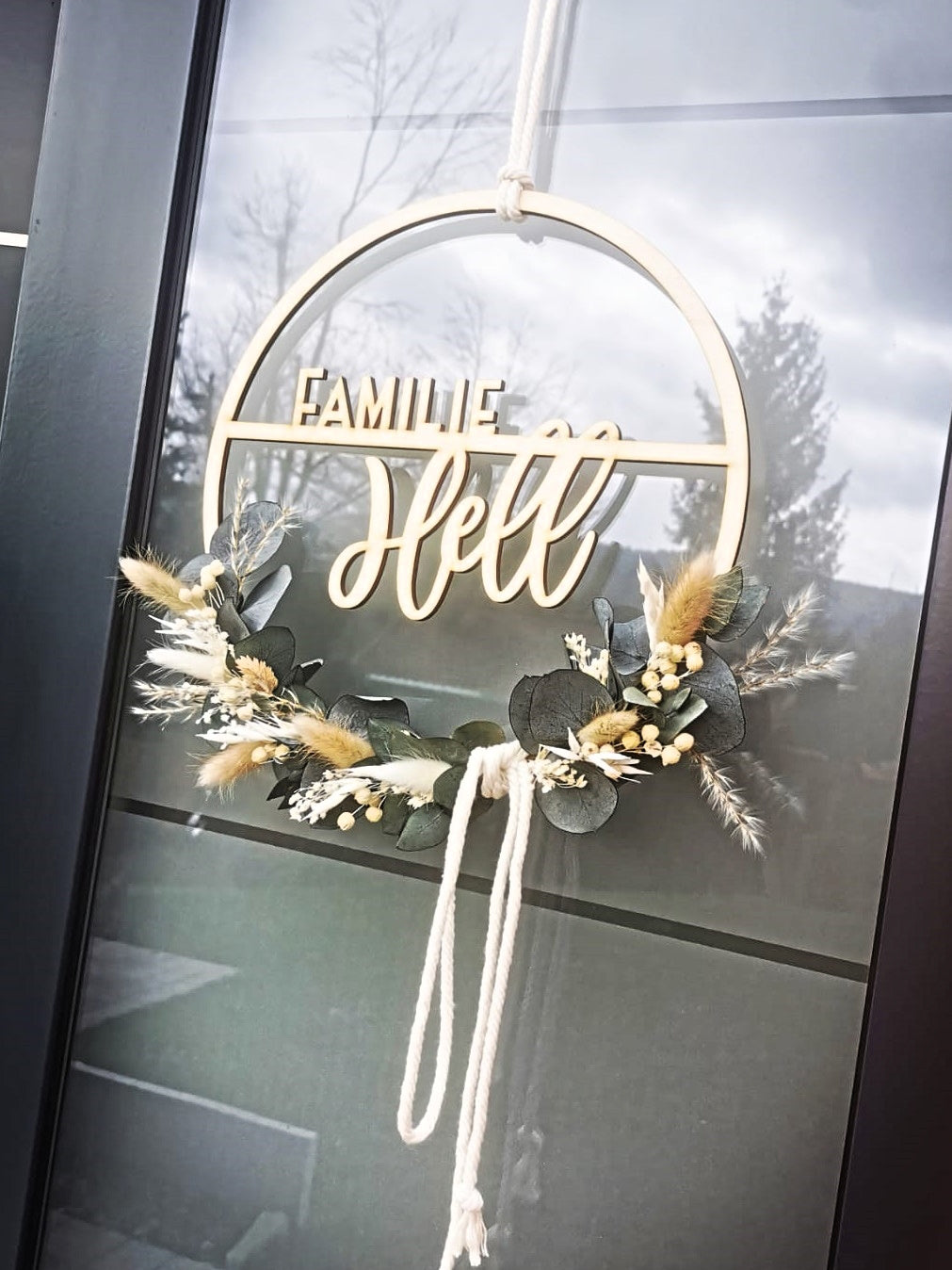 Floralhoop Türkranz - Familienname innen