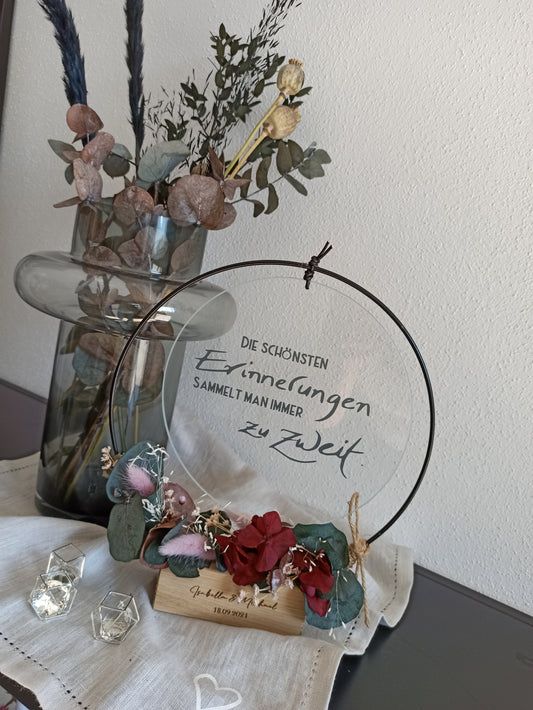 Glasscheibe - Die schönsten Erinnerungen sammelt man immer zu zweit