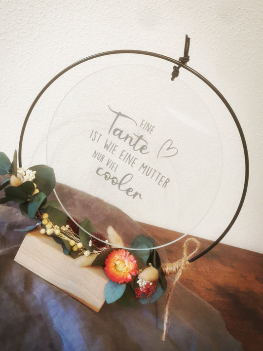 Glasscheibe - Eine Tante ist wie eine Mutter nur cooler