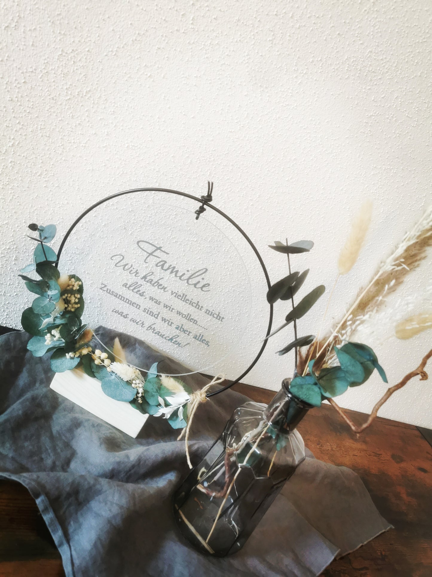 Glasscheibe - Familie wir haben vielleicht nicht alles was wir wollen