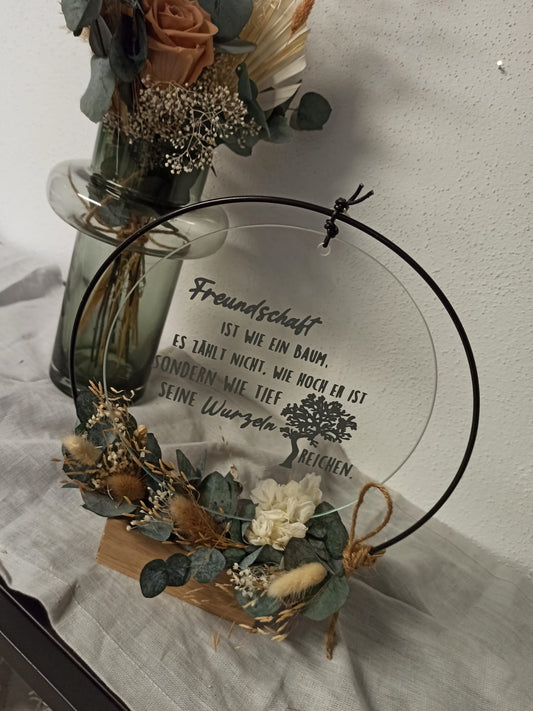 Glasscheibe - Freundschaft ist wie ein Baum