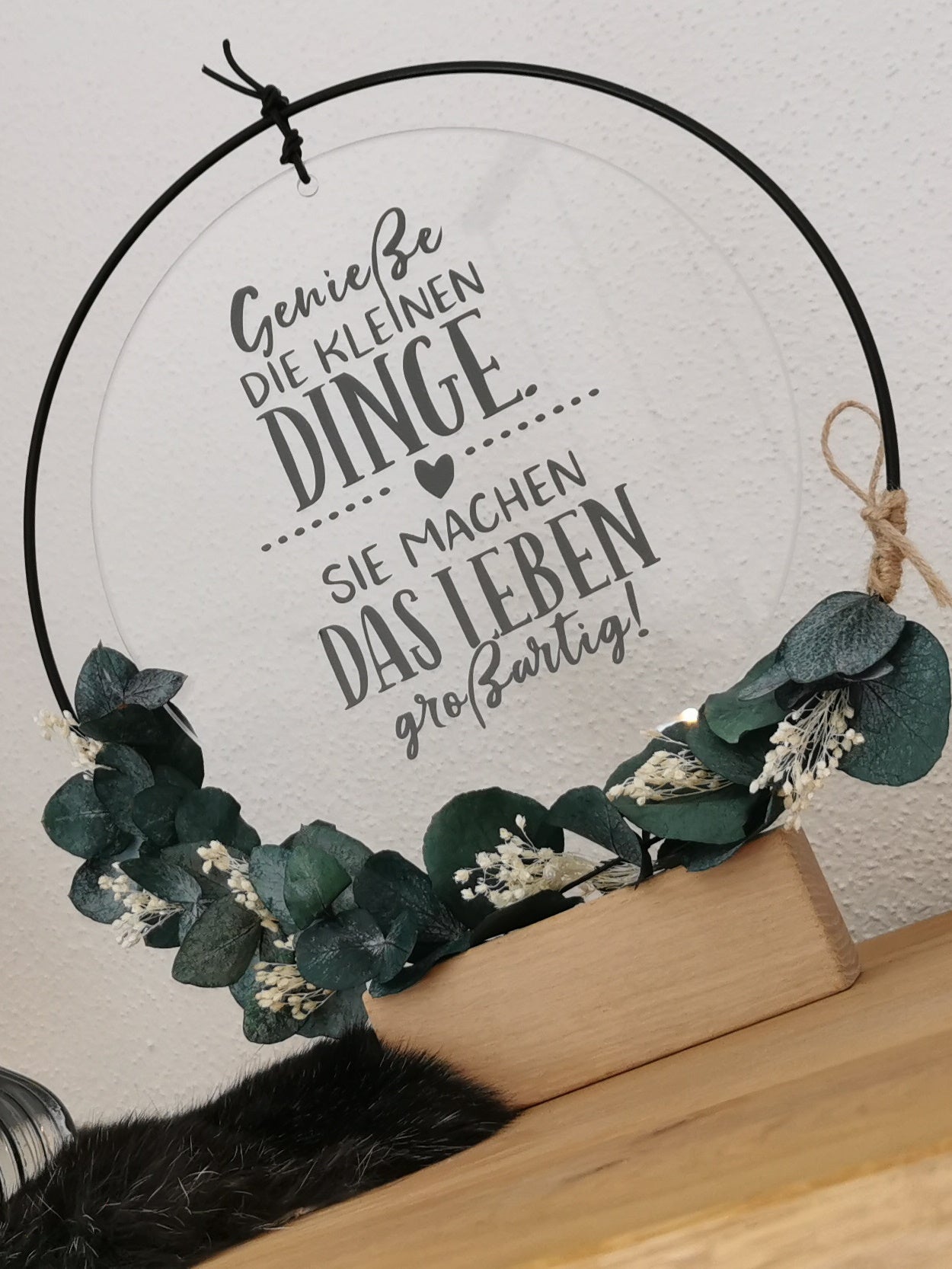 Glasscheibe - Genieße die kleinen Dinge