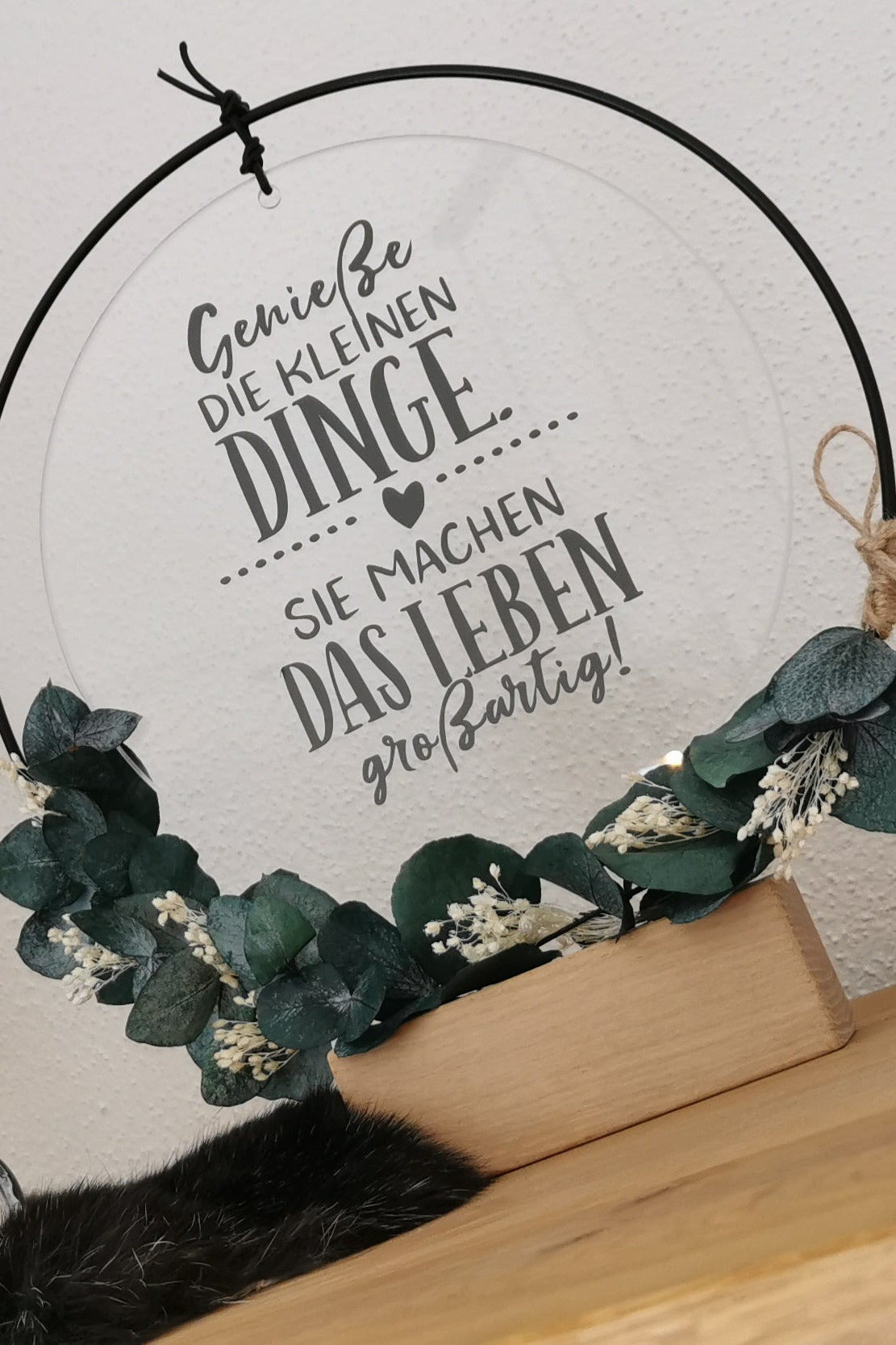 Glasscheibe - Genieße die kleinen Dinge