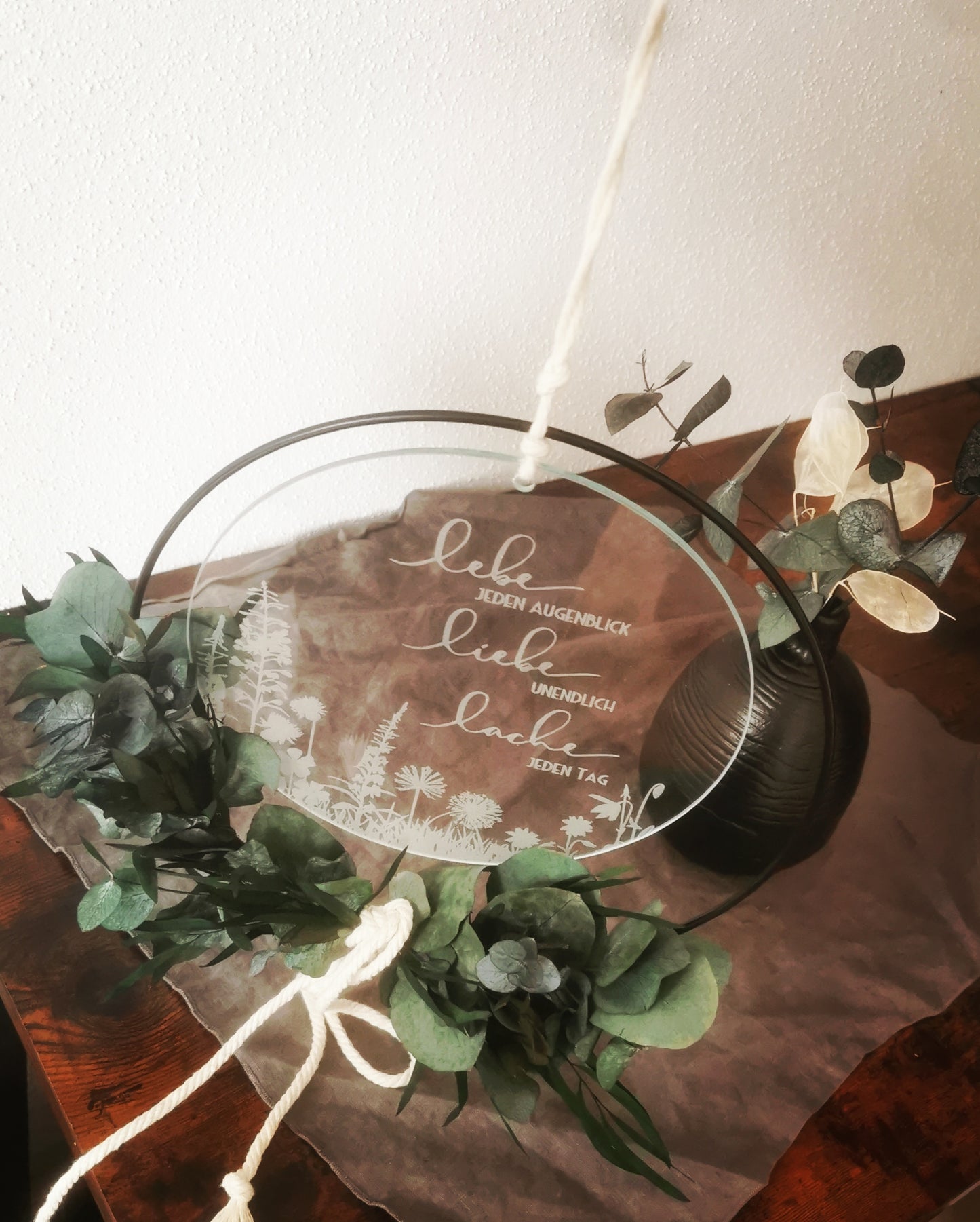 Glasscheibe - Lebe Liebe Lache