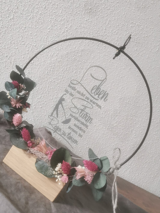 Glasscheibe - Leben heisst nicht zu warten bis der Sturm vorüberzieht