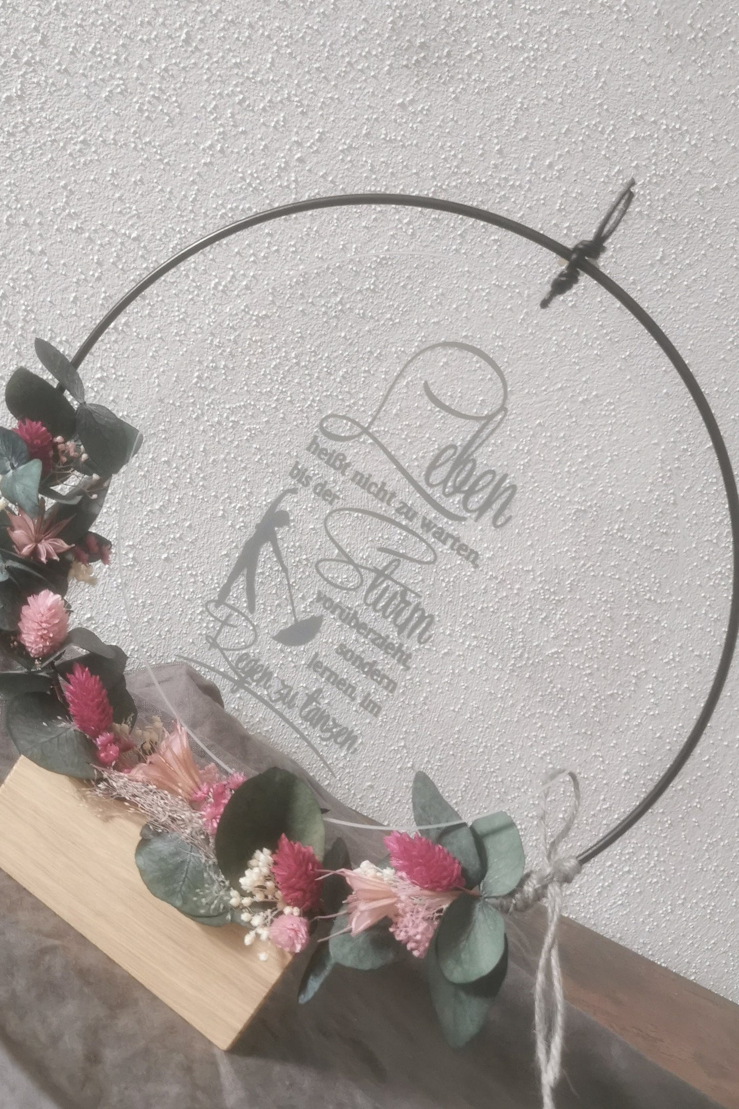 Glasscheibe - Leben heisst nicht zu warten bis der Sturm vorüberzieht