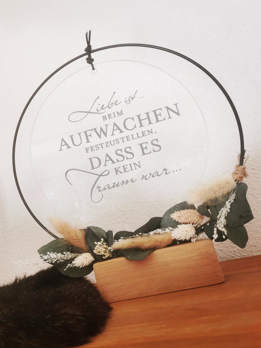 Glasscheibe - Liebe ist beim Aufwachen festzustellen dass es kein Traum war