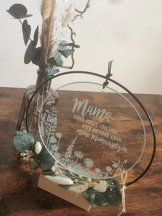 Glasscheibe - Mama kann vieles ersetzen aber nichts kann eine Mama ersetzen