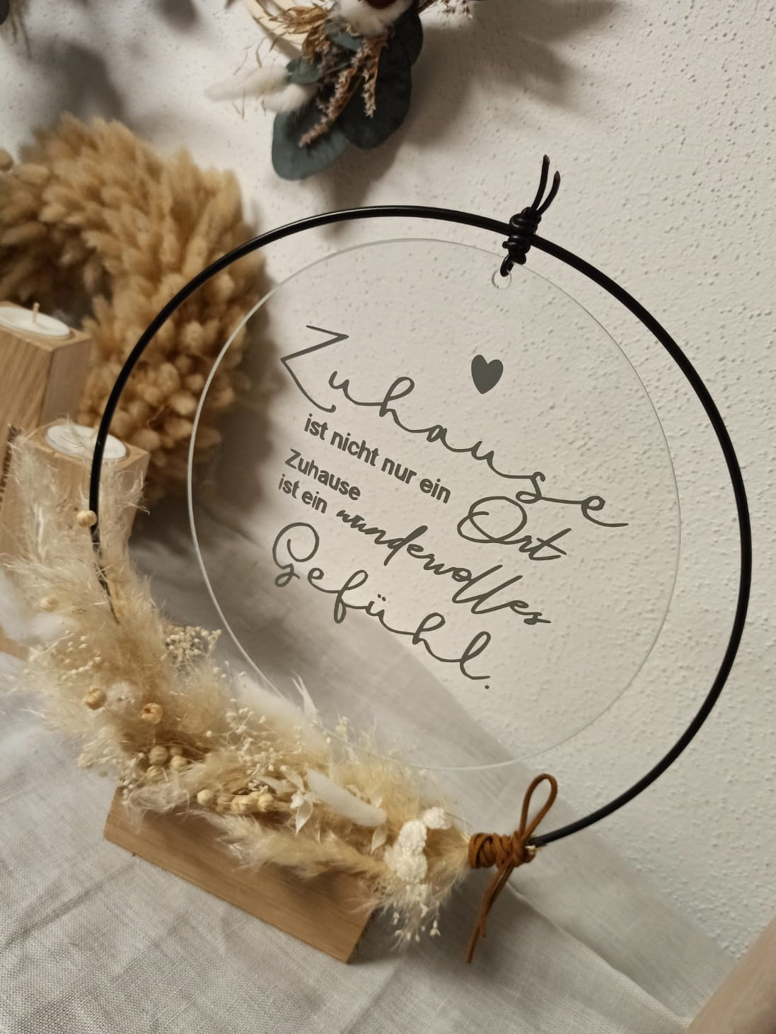 Glasscheibe - Zuhause ist nicht nur ein Ort