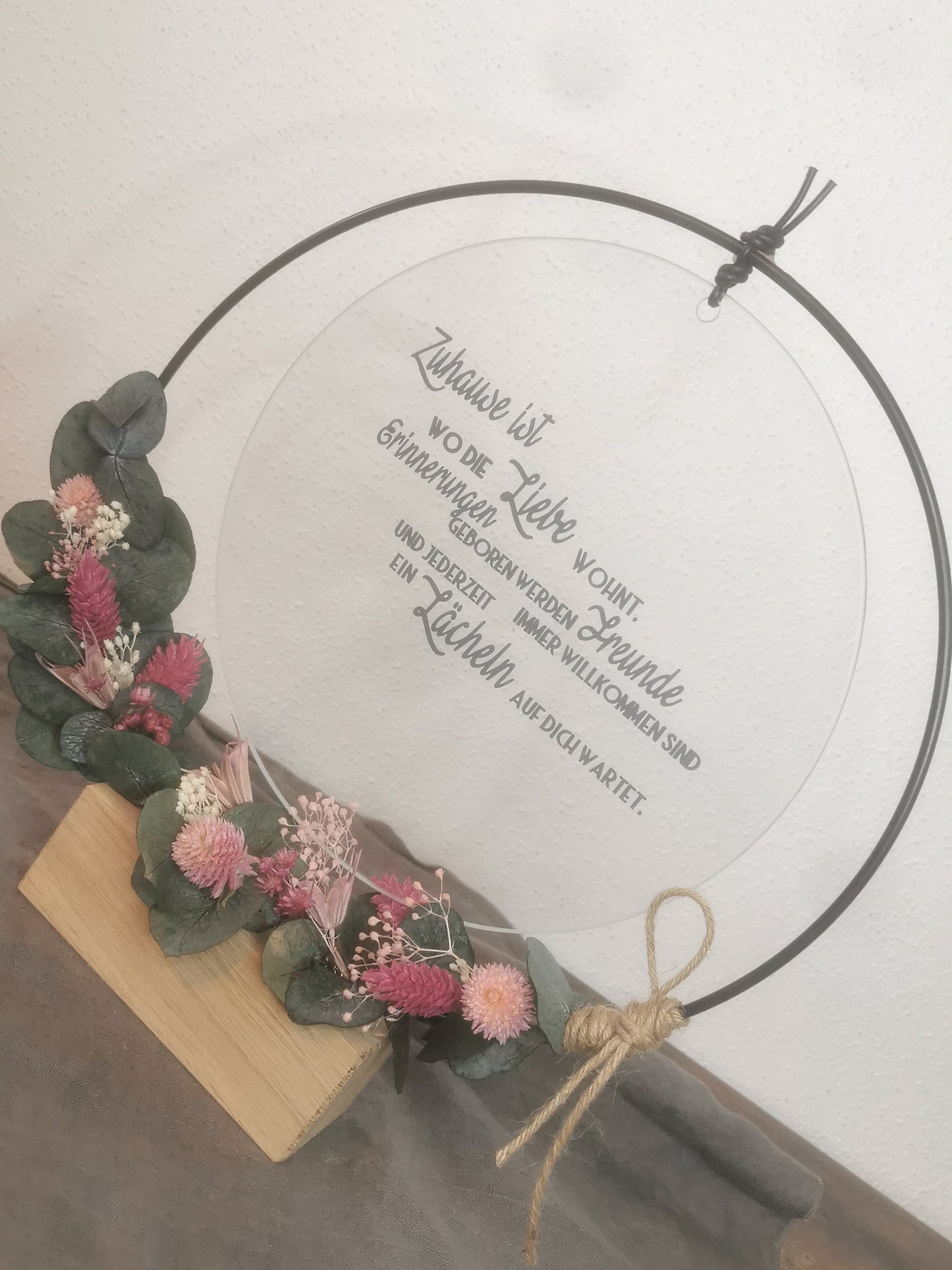 Glasscheibe - Zuhause ist wo die Liebe wohnt