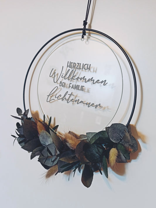 Glasscheibe - Herzlich Willkommen bei...