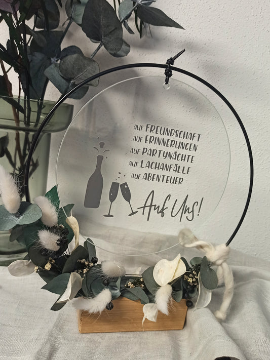 Glasscheibe - Auf Freundschaft, auf Erinnerungen...