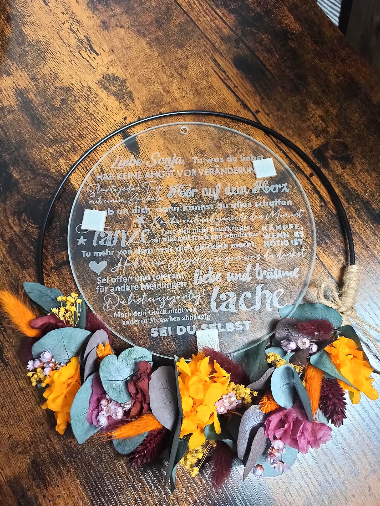 Glasscheibe - tu was du liebst, sei du selbst